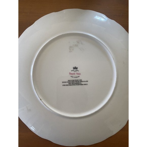 (2) Royal Vale 8.5” Decorative Plates Garden Benches Bone China Made In England - Picture 6 of 6